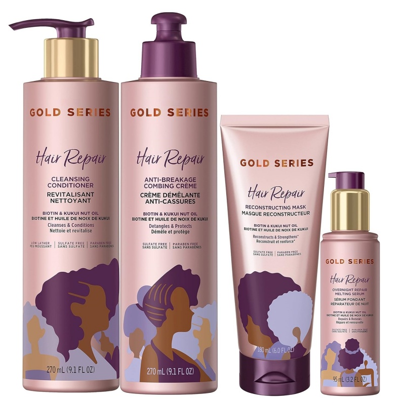 Oem Hair Mask,Anti-breakage Combing Creme,Overnight Repair Serum,And Cleansing Conditioner,With Biotin & Kukui Nut Hair Kit