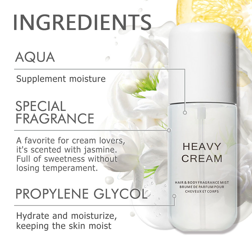 Hot Selling Oem/odm Hair&body Fragrance Mist Long-lasting Fragrance Hair Body Perfume Spray Heavy Cream Scented Luxury Body Mist