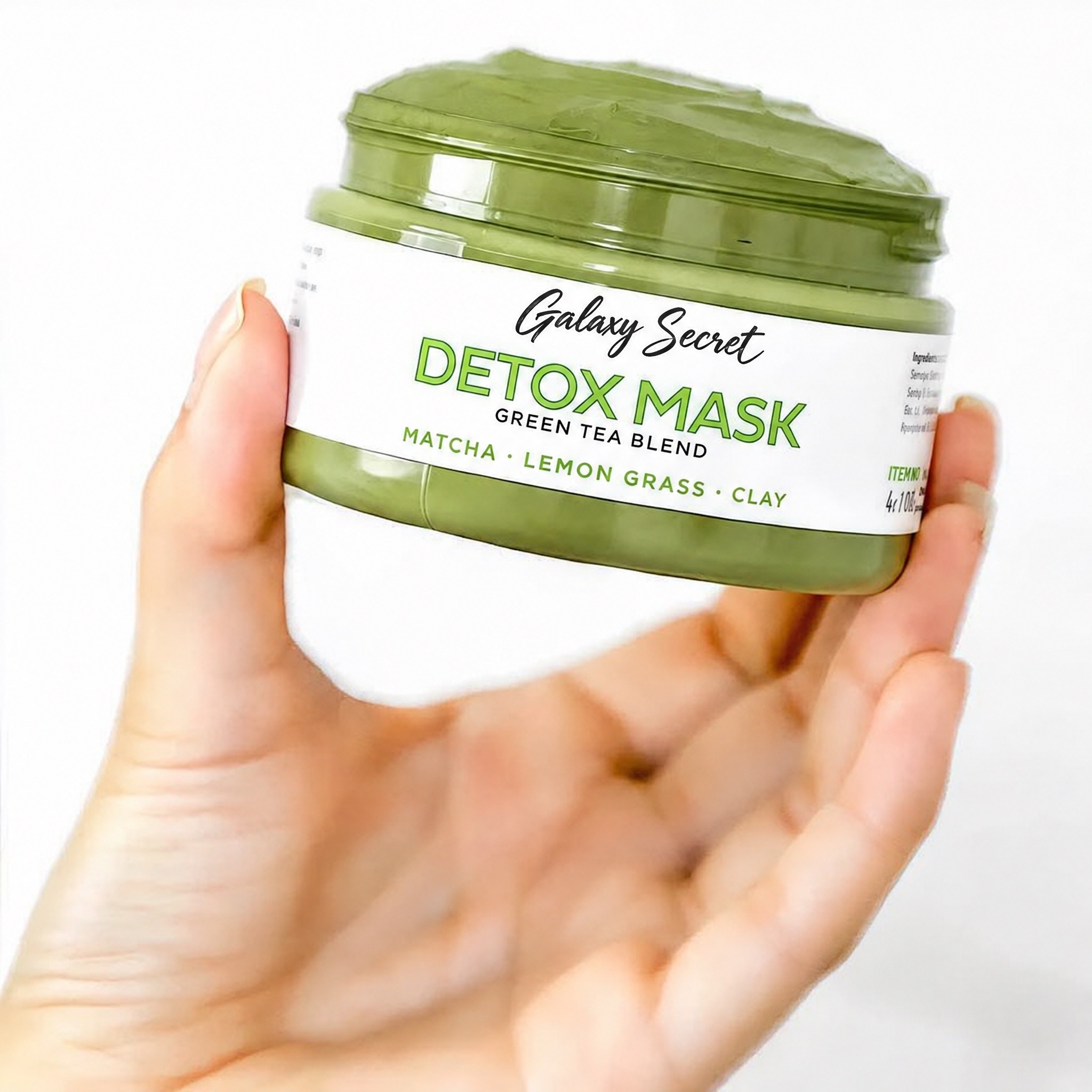 Galaxy Secret Organic Natural Green Tea Match Lemon Grass Clay Mask Dead Sea Mud Face Mask For Oily Combination Dry Skin