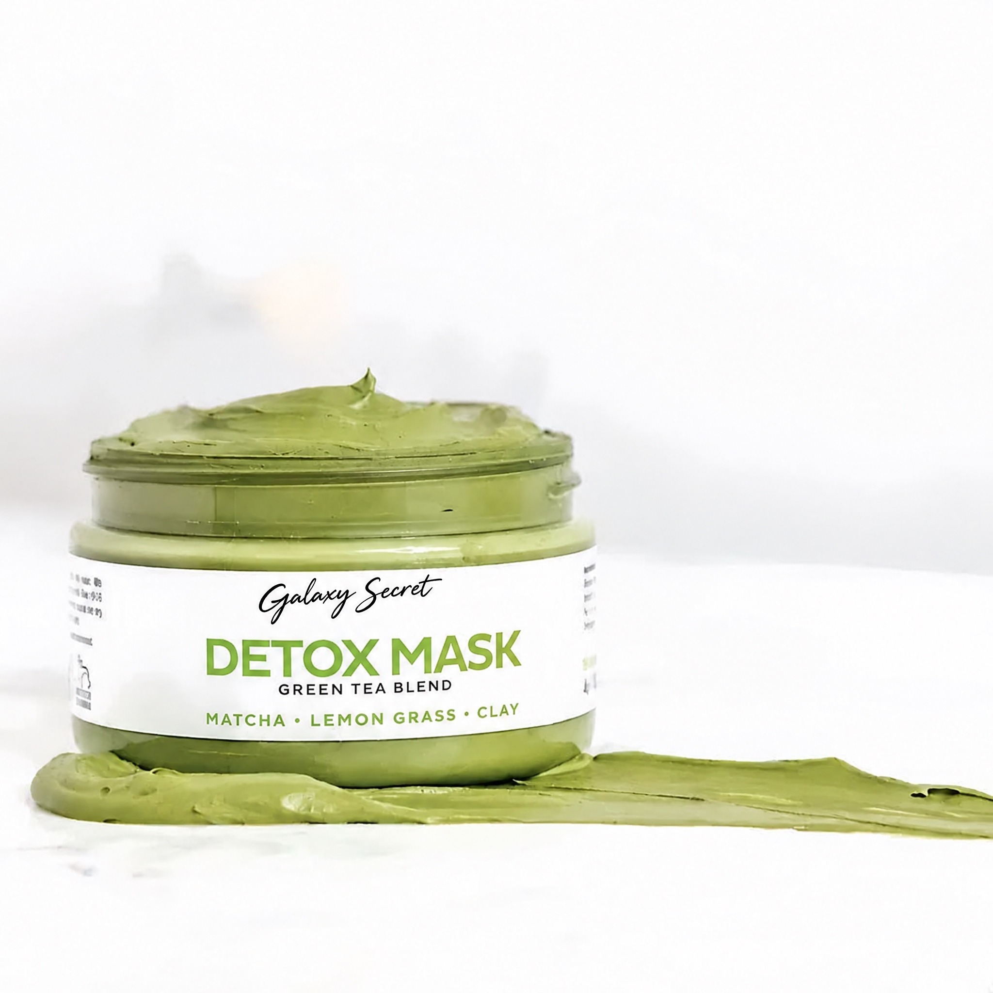 Galaxy Secret Organic Natural Green Tea Match Lemon Grass Clay Mask Dead Sea Mud Face Mask For Oily Combination Dry Skin