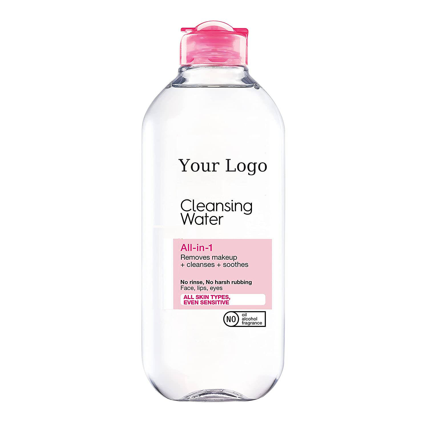 Private Label Rosy Vc Makeup Remover Water With Pump Head Natural Mild Sensitive Skin Mineral Infused Micellar Water Face