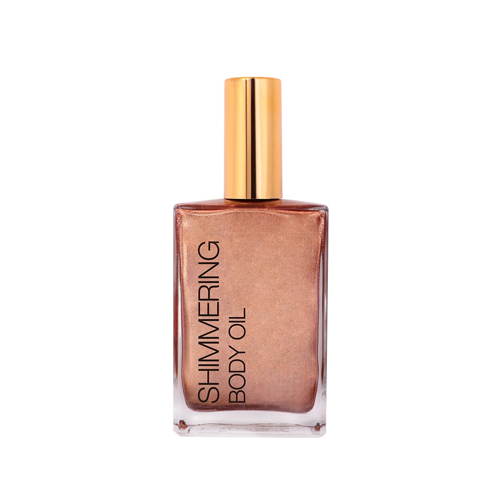 Oem Brown Shiny Glow Collection Body Shimmer Oil Nourishing Brightening Deep Moisturizing For Tanning
