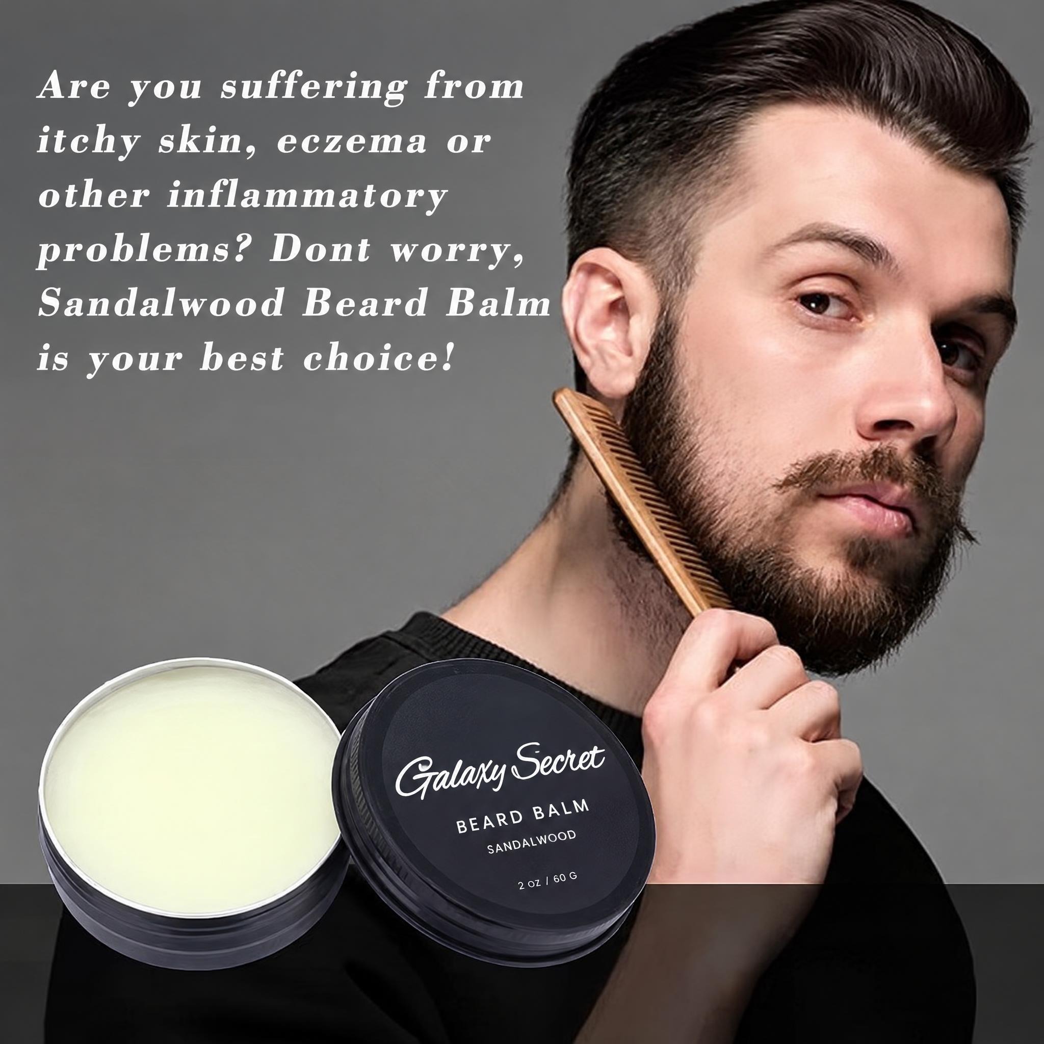 Private Label Organic Beard Oil And Balm And Hair Wax Set Sandalwood Alcohol Free Moisturizing Adult Grooming 30ml 50g