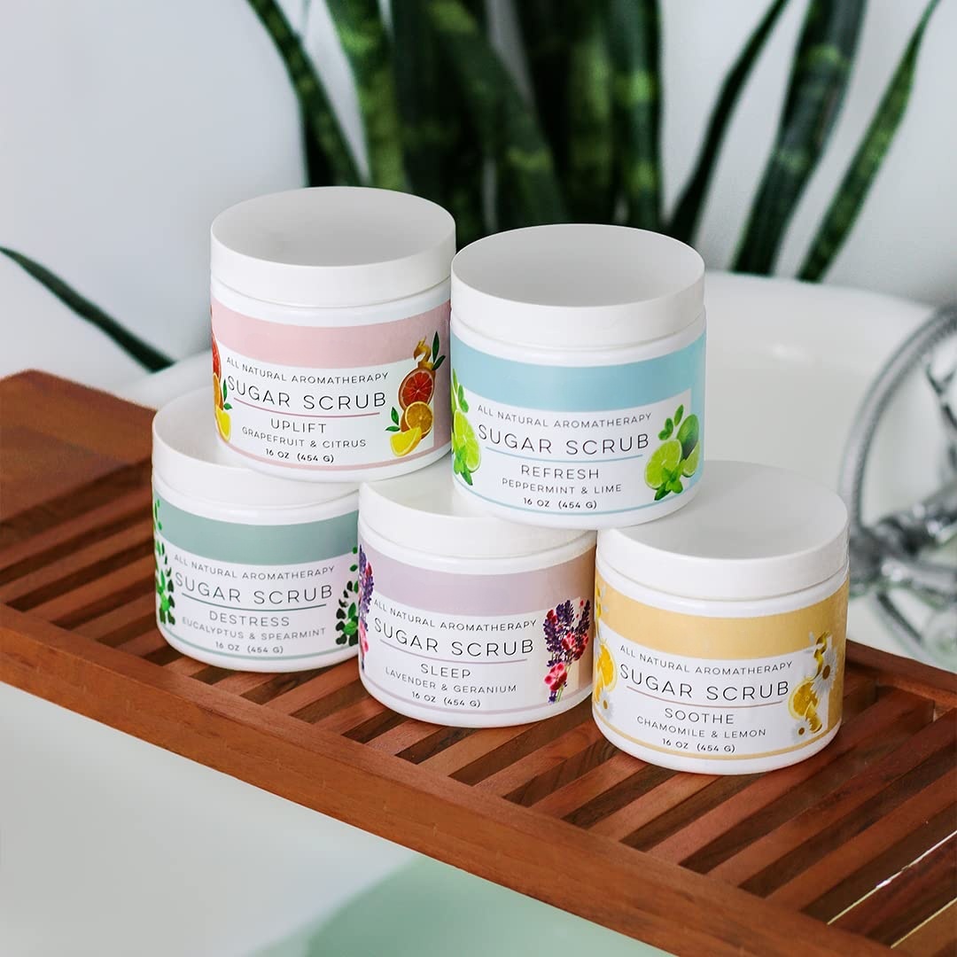 Oem Natural Aromatherapy Shea Butter Sugar Hydrating Exfoliating Whitening Cream Destress-eucalyptus Spearmint Essential Oils