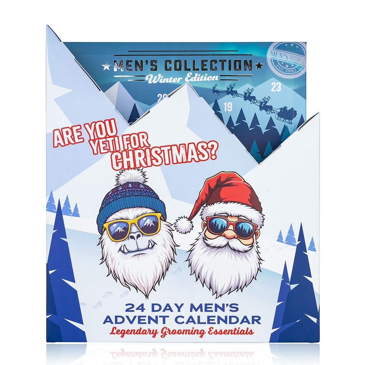 Oem Wholesale Happy Holidays Advent Calendar For Men With 24 Hand Cream Bath & Body Care Gifts Best Gift For Men