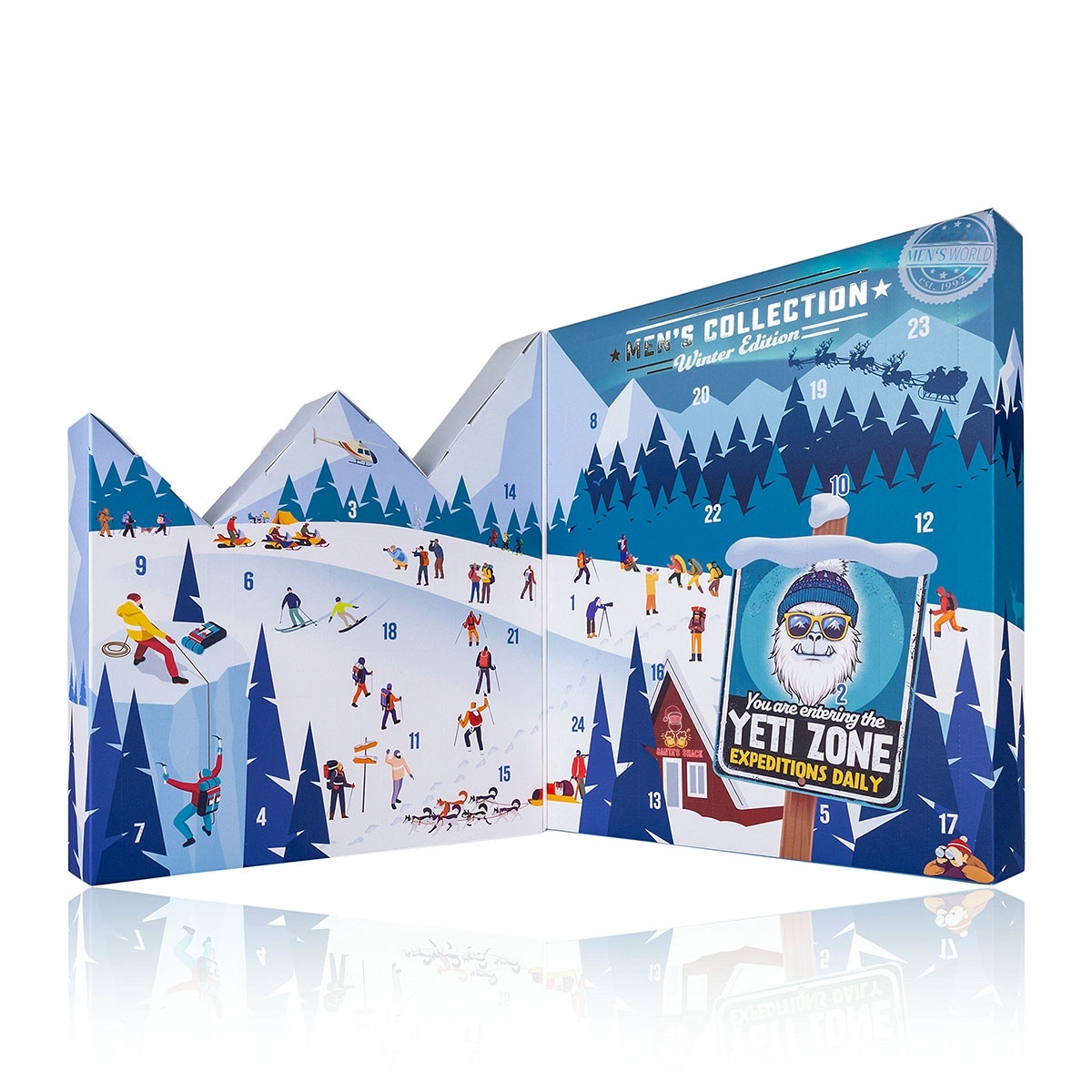 Oem Wholesale Happy Holidays Advent Calendar For Men With 24 Hand Cream Bath & Body Care Gifts Best Gift For Men