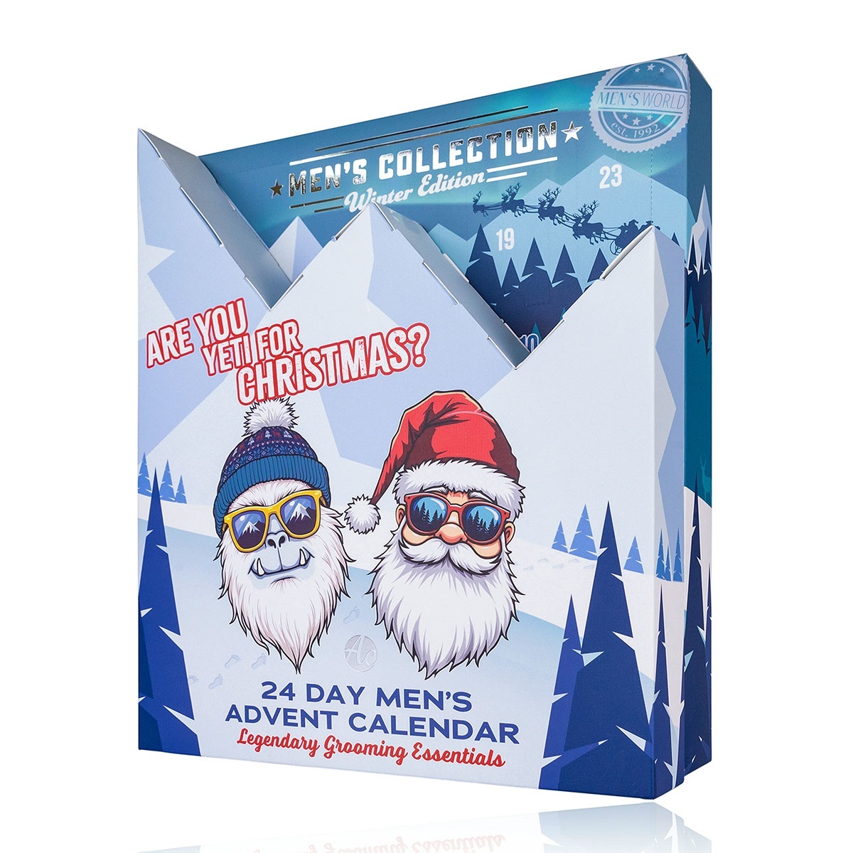 Oem Wholesale Happy Holidays Advent Calendar For Men With 24 Hand Cream Bath & Body Care Gifts Best Gift For Men