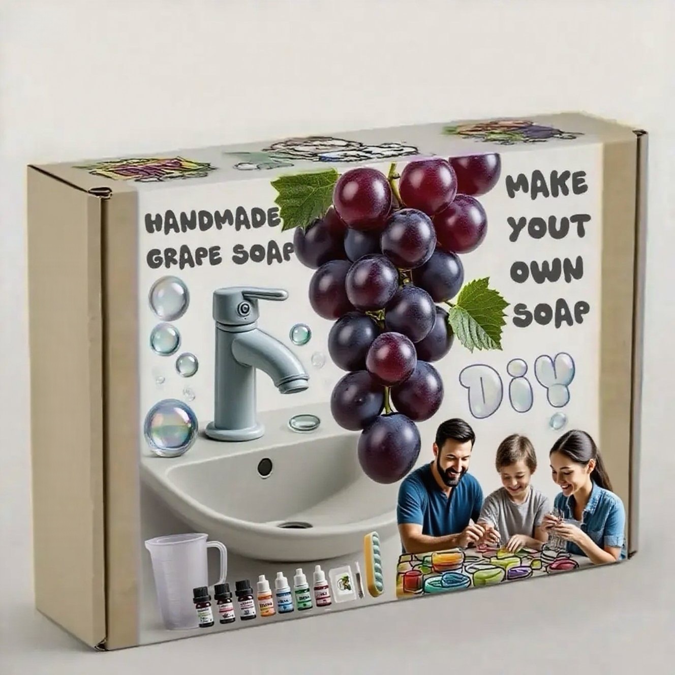 Custom Private Label Diy Grape Soap With Shea Butter & Essential Oils Whitening Hand & Body Soap Air Freshener Decor