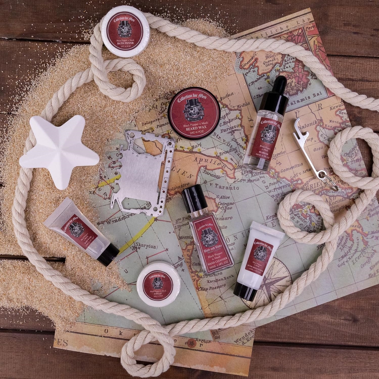 Oem Stylish Men's Skull Design Advent Calendar With 24 Beauty Wellness Surprises Shea Butter Infused