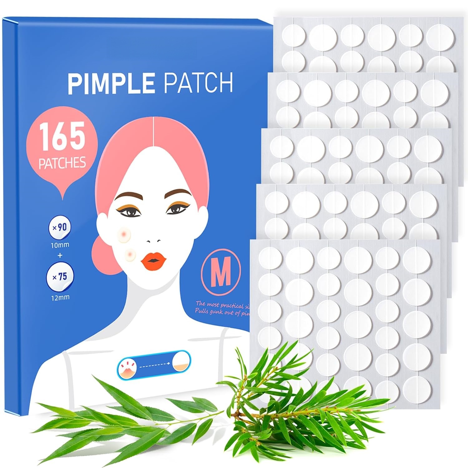 Oem Wholesale Strong Adsorption Acne Pimple Patch (165 Count) Salicylic Acid & Tea Tree Oil For Zits