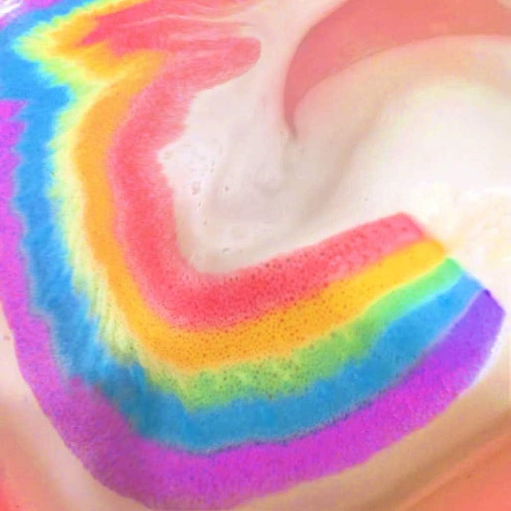 Wholesale Custom Organic Vegan Relax Best Natural Bubble Luxury Private Label 150g Fizzy Kid White Rainbow Bath Bomb Lavender