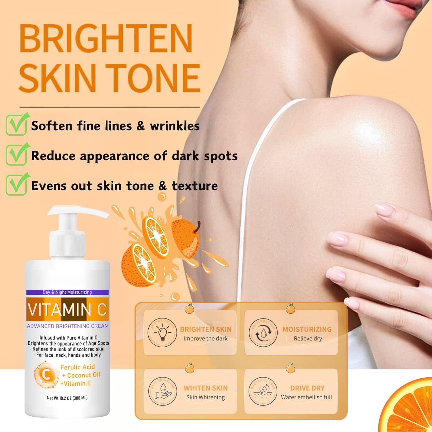 Private Label Body Moisturiser With Coconut Oil And Vitamin E,Vitamin C Dry Skin Body Skin Care Smooth Skin Body Cream