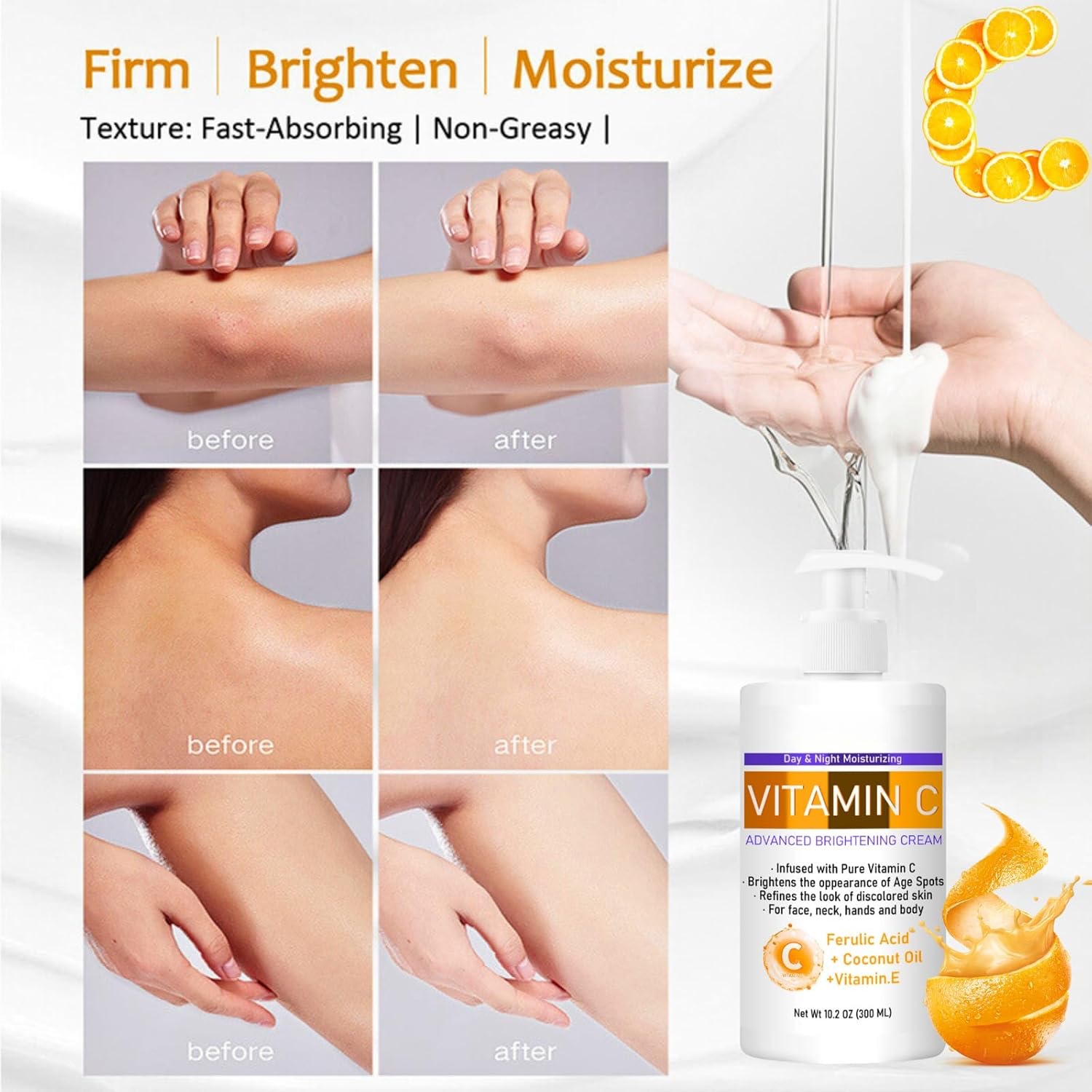 Private Label Body Moisturiser With Coconut Oil And Vitamin E,Vitamin C Dry Skin Body Skin Care Smooth Skin Body Cream