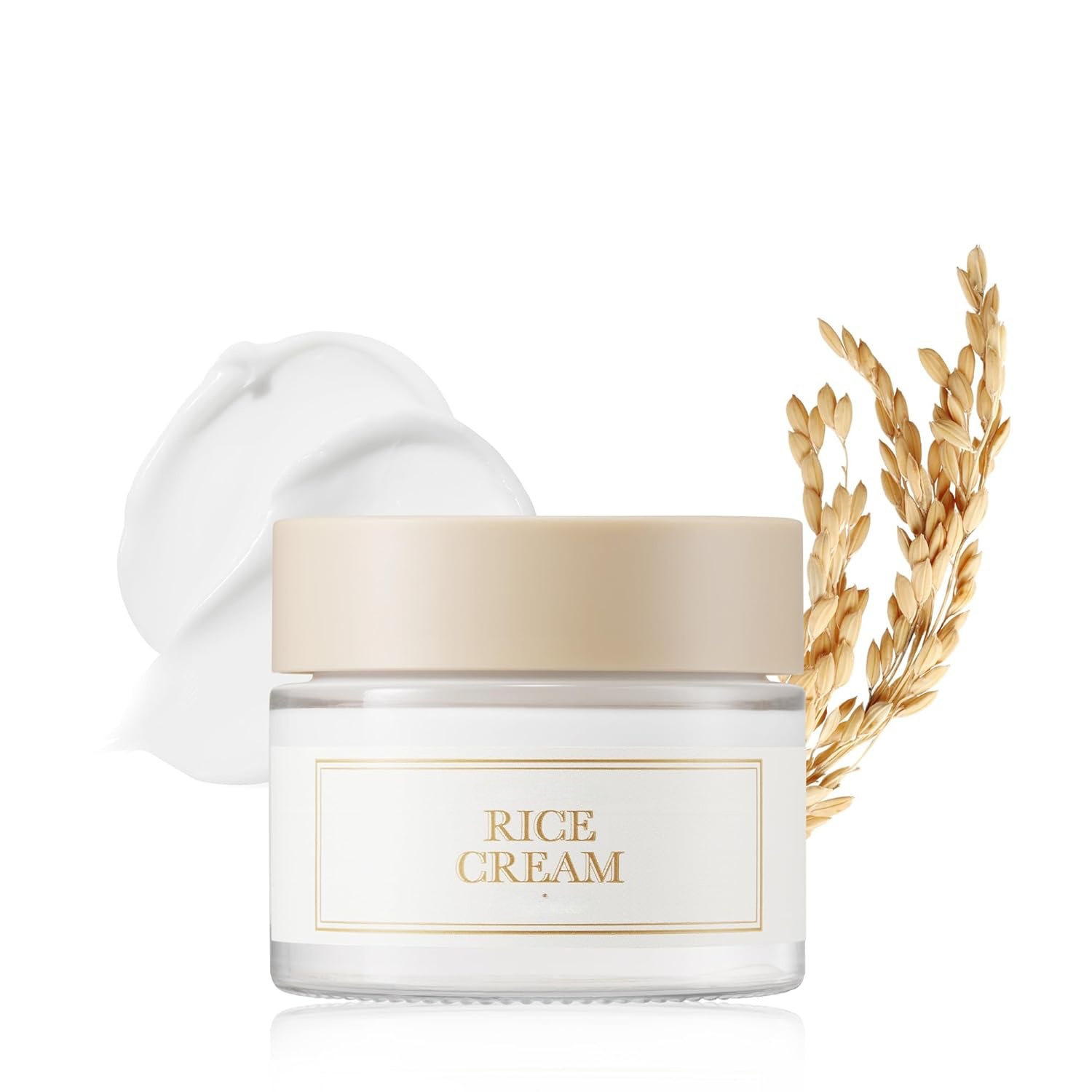 Private Label Natural Rice Bran Essence Cream Vegan And Organic 50g Volume Ceramide Infused For Smooth Glowing Skin