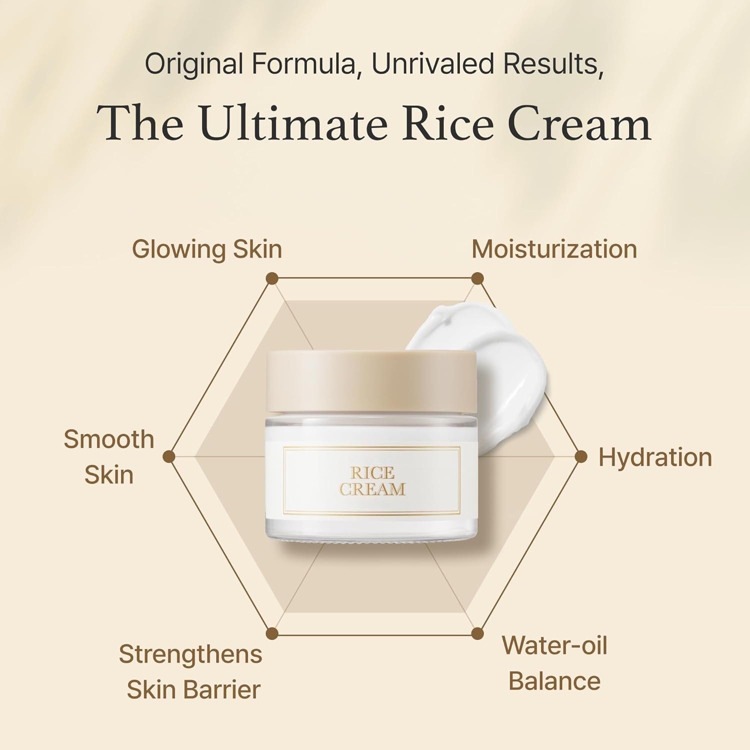 Private Label Natural Rice Bran Essence Cream Vegan And Organic 50g Volume Ceramide Infused For Smooth Glowing Skin