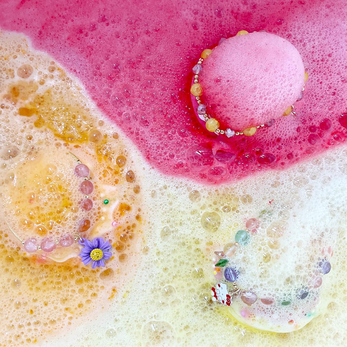 Oem Private Label Organic Donut Bath Bombs For Girls 4oz/pack Of 9 With Surprise Inside