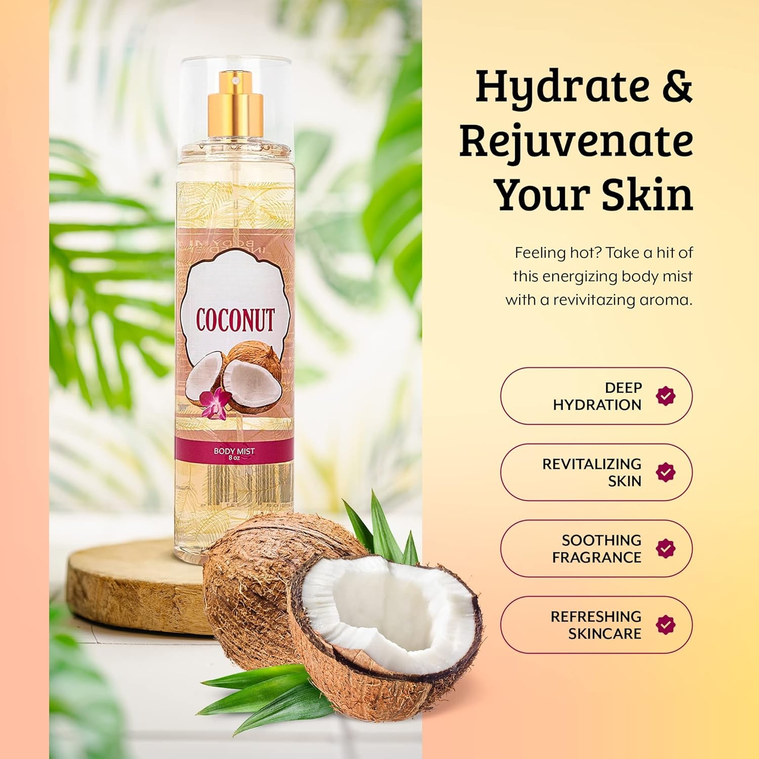 Oem Private Label Home Spa Gift 10oz Deep Moisturizing Fragrance Body Lotion & 8 Oz. Fine Fragrance Body Mist Set Luxury Self