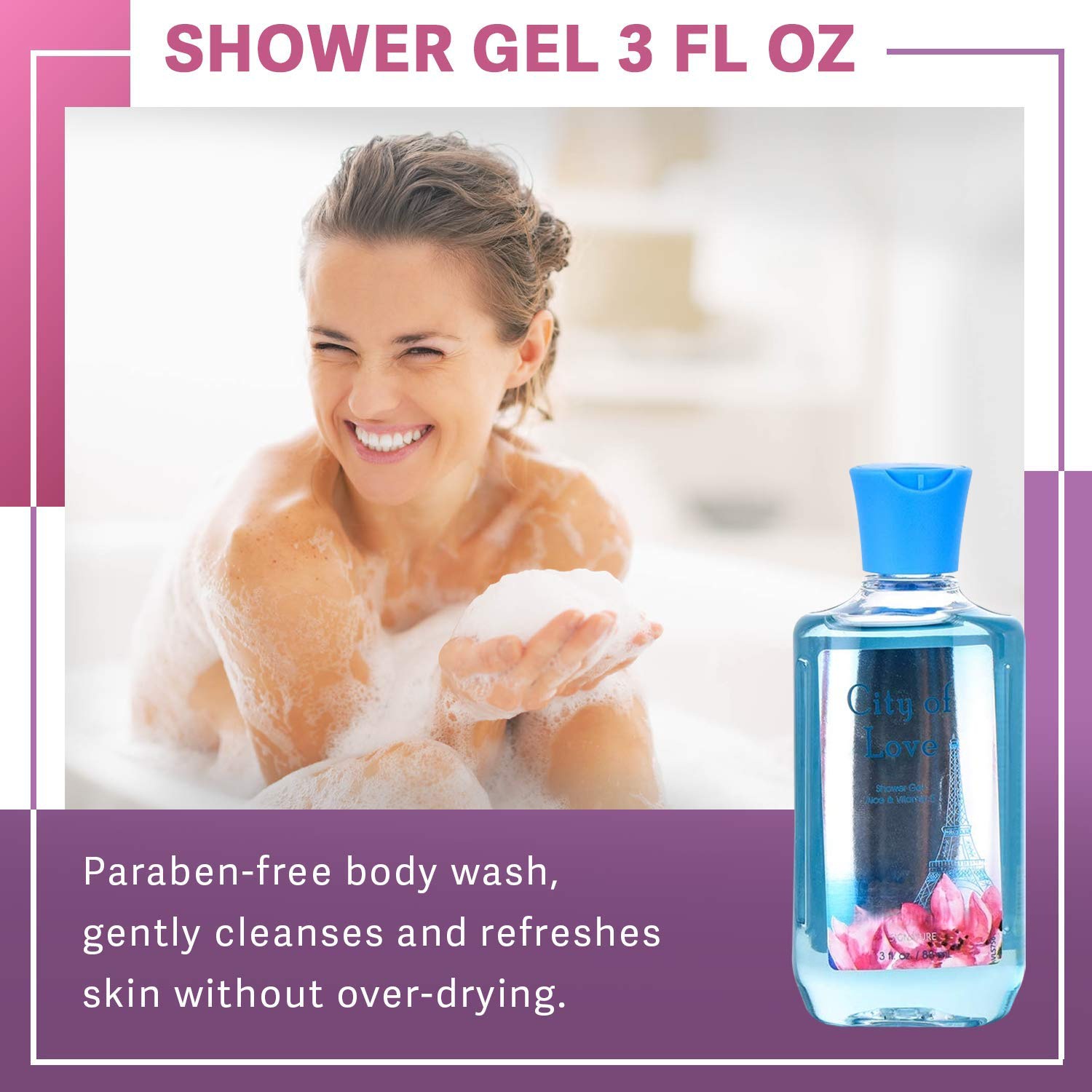Oem Bath & Body Care Travel Set,Home Spa Set With Body Lotion,Shower Gel And Fragrance Mist,Personal Body Care Travel Set
