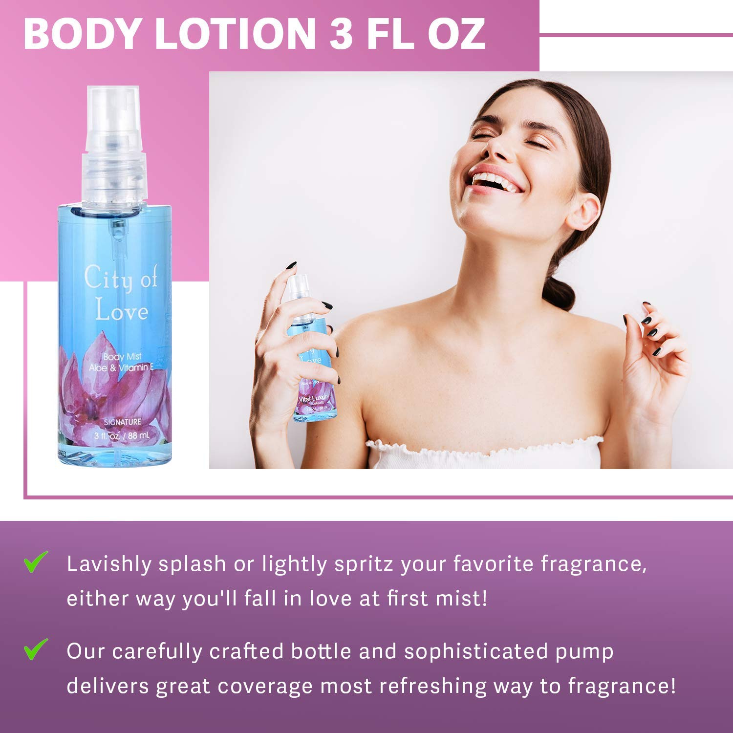 Oem Bath & Body Care Travel Set,Home Spa Set With Body Lotion,Shower Gel And Fragrance Mist,Personal Body Care Travel Set