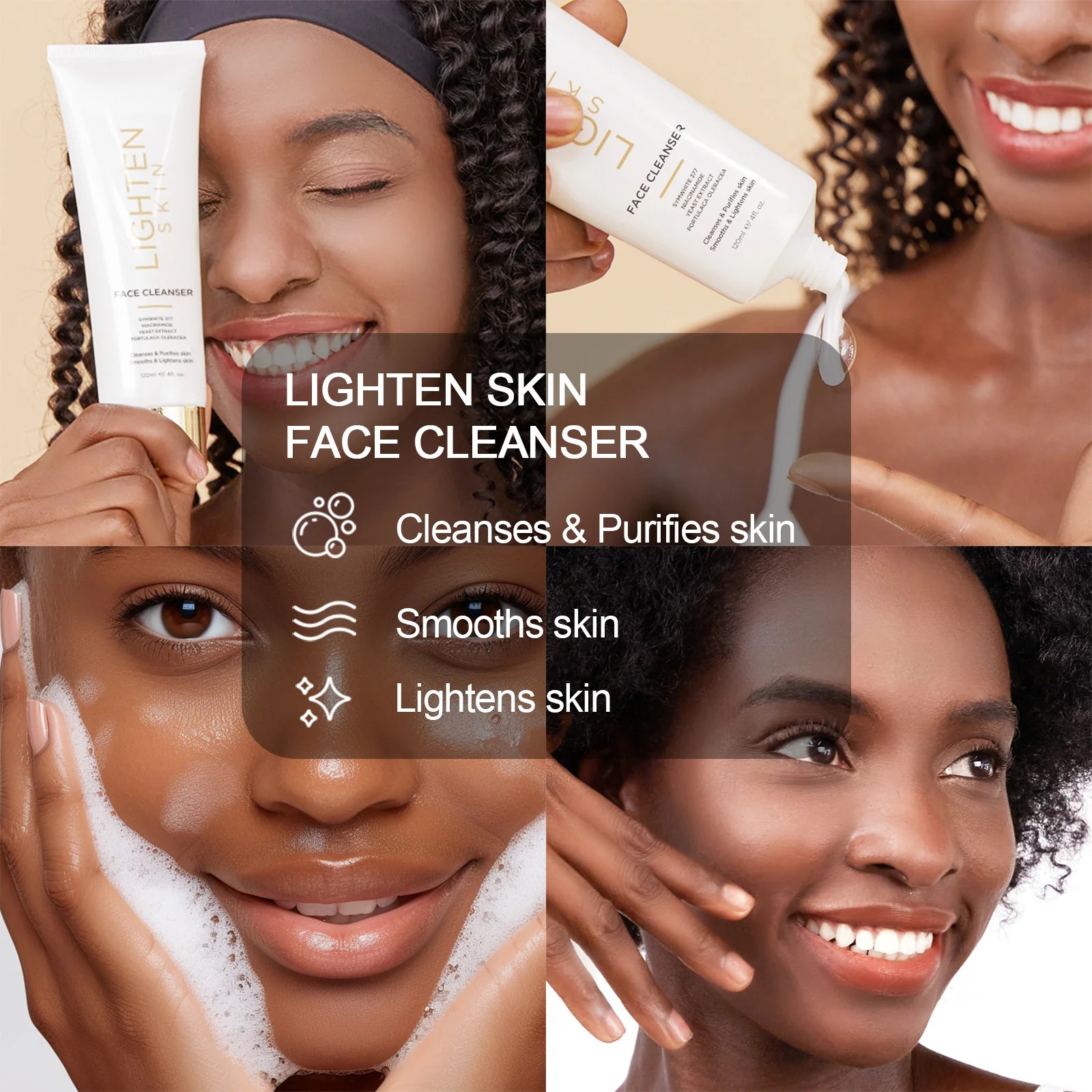 Oem Private Label Organic Whitening Facial Gel Cleanser Deep Cleansing Oil Control Moisturizer For All Skin Types