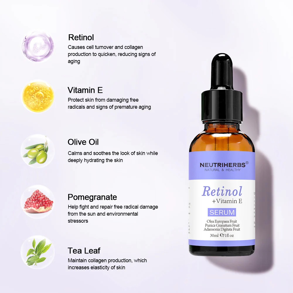 Oem Private Label Retinol Serum Helps Defend Against Signs Of Aging,Rich Infused With Olive Oil,Pomegranate,Vitamin E Serum