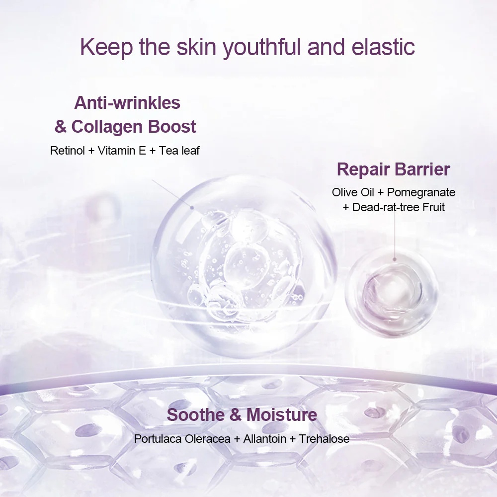 Oem Private Label Retinol Serum Helps Defend Against Signs Of Aging,Rich Infused With Olive Oil,Pomegranate,Vitamin E Serum