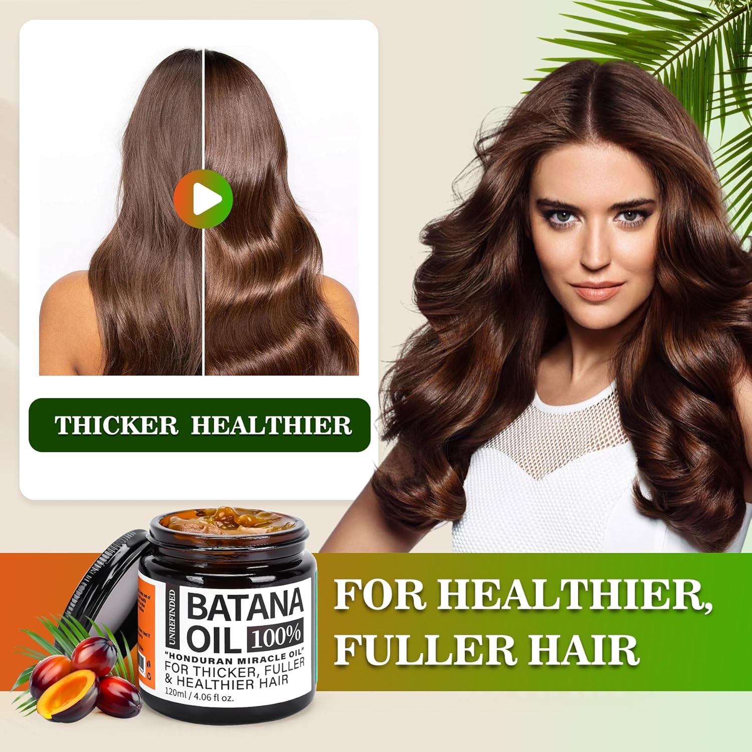 Private Label 100% Pure Organic Raw Batan Oil Moisturizing And Smoothing Damaged Hair Treatment Essential For Hair Growth
