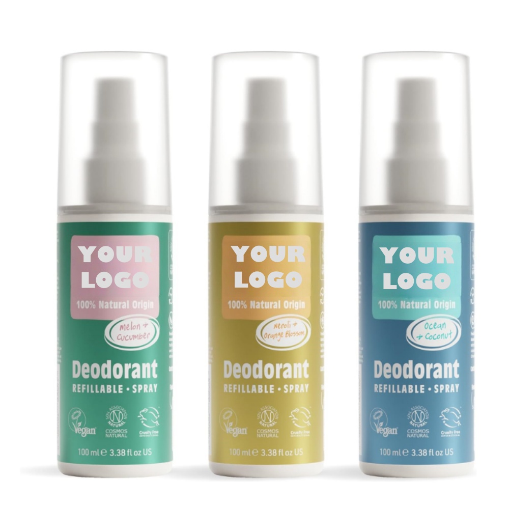 Natural Organic Certified 100ml Herbal Antiperspirant Deodorant Spray Moisturizer Summer Essentials Trio-suitable Men Women