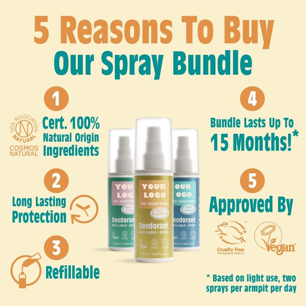 Natural Organic Certified 100ml Herbal Antiperspirant Deodorant Spray Moisturizer Summer Essentials Trio-suitable Men Women
