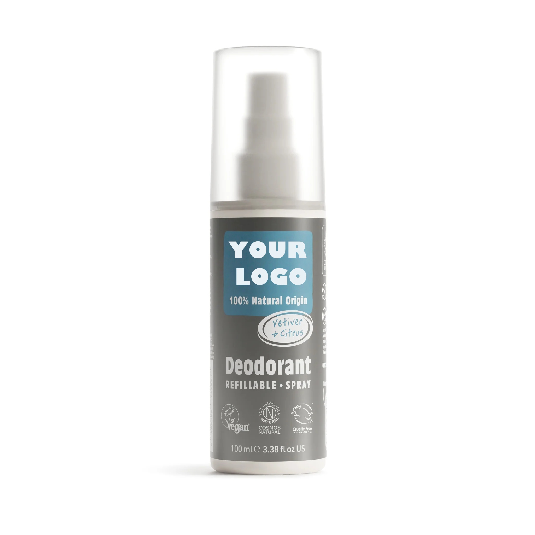 Natural Herbal Deodorant Body Spray For All Skin Types Long Lasting Freshness For Adolescents And Adults,Men-vetiver & Citrus