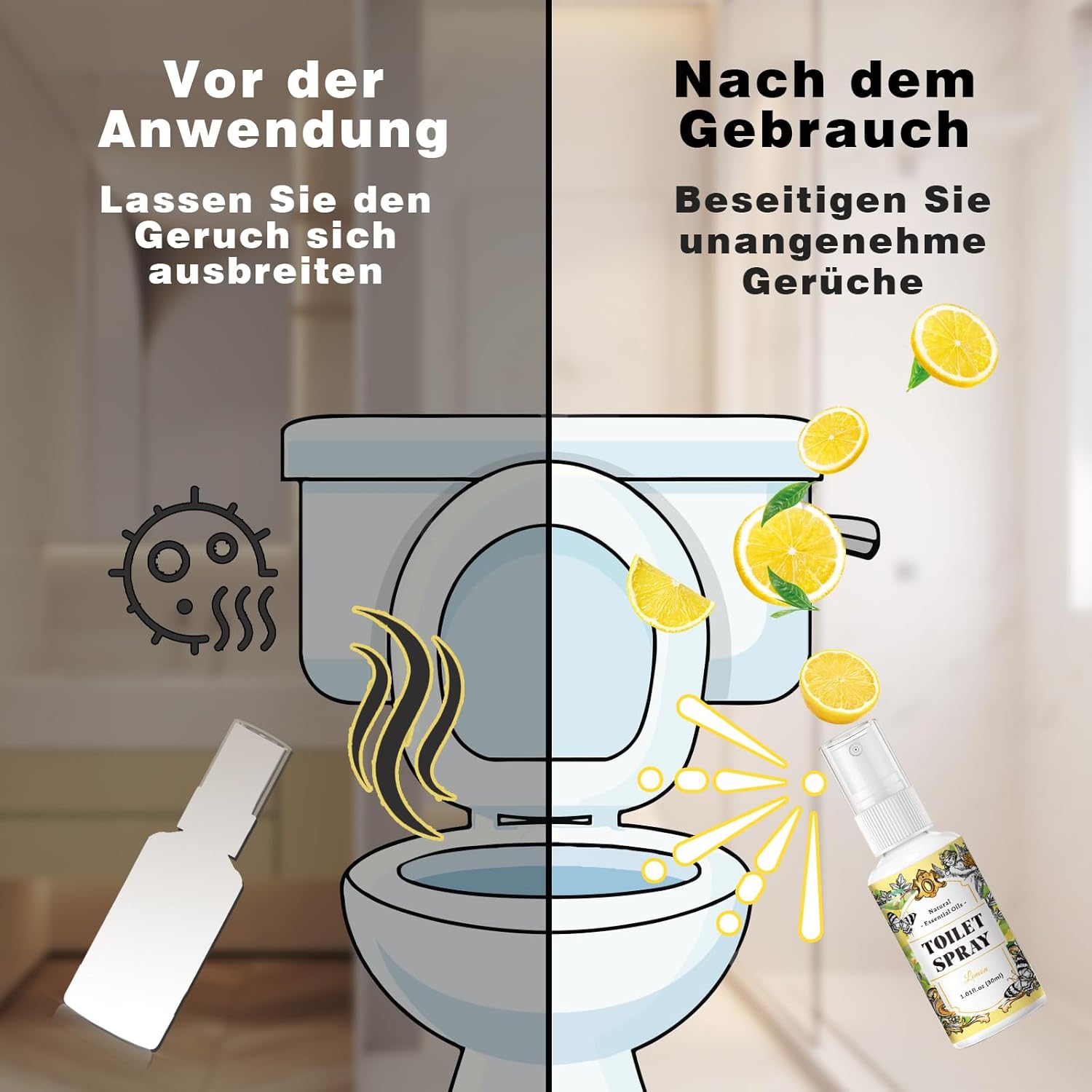 Oem Air Freshener Spray For Toilet And Bathroom,Toilet Fragrance,3 X 30 Ml,Toilet Spray,Bathroom Air Freshener,Toilet Spray