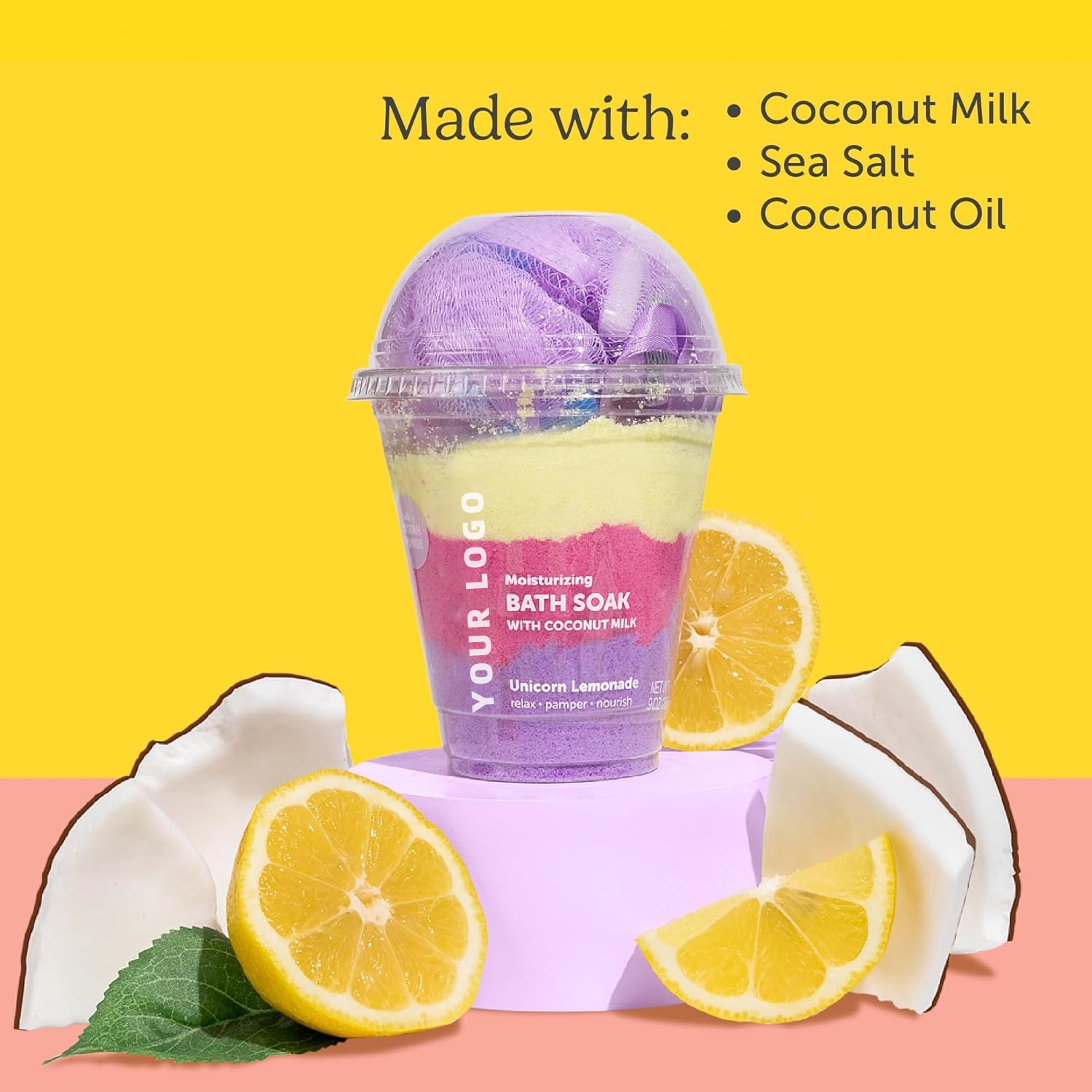 Oem Coconut Milk Bath Soak,Salt Bath,Adult And Kids Bubble Bath,Natural Detox Foaming Body Soak,Foot Soak,Body Skin Care