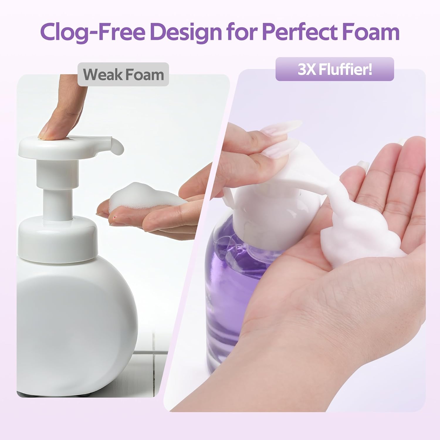 Oem Crystal Glass Bottle & 12 Refill Tablet Included Start Kit,Glass Foaming Hand Soap Refill Tablets,Dispenser Combo