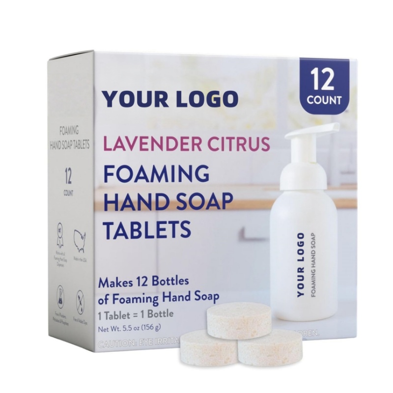 Oem White Glass Bottle 12 Liquid Refill Included Start Kit Cruelty-free Vegan Herbal Foaming Hand Soap Liquid Refill