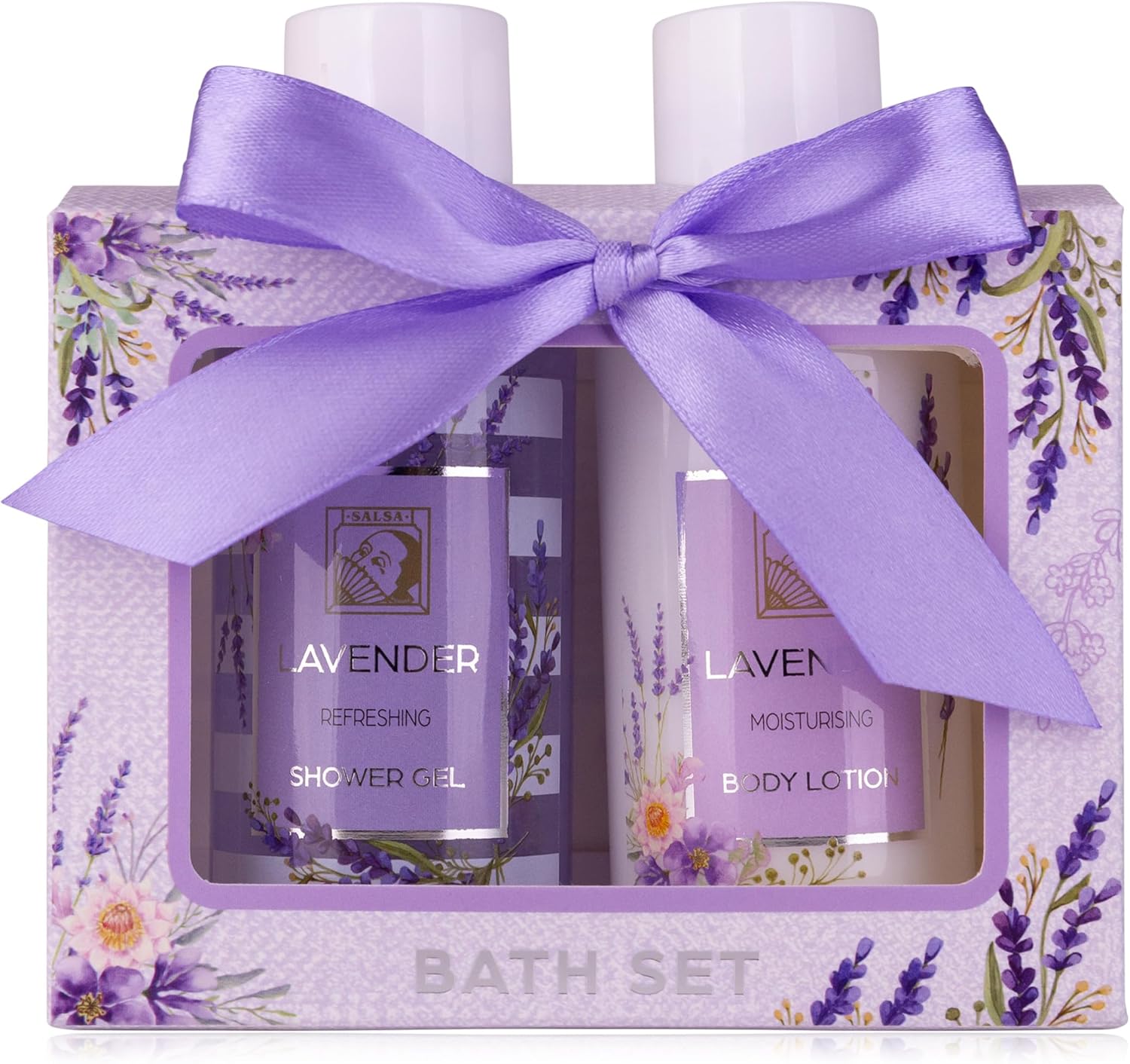 Private Label Perfect Mini Size Herbal Organic Moisturizing Bath Gift Set With Lavender Scent Shower Gel & Body Lotion