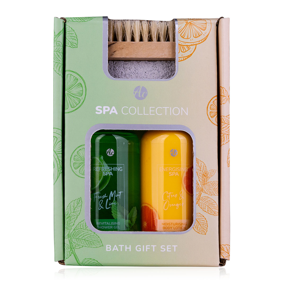 Oem Herbal Gel Fresh Mint Lime Citrus Orange Spa Gift Set Moisturizing Skin Care Soothing Relaxation Decorative Gift Box