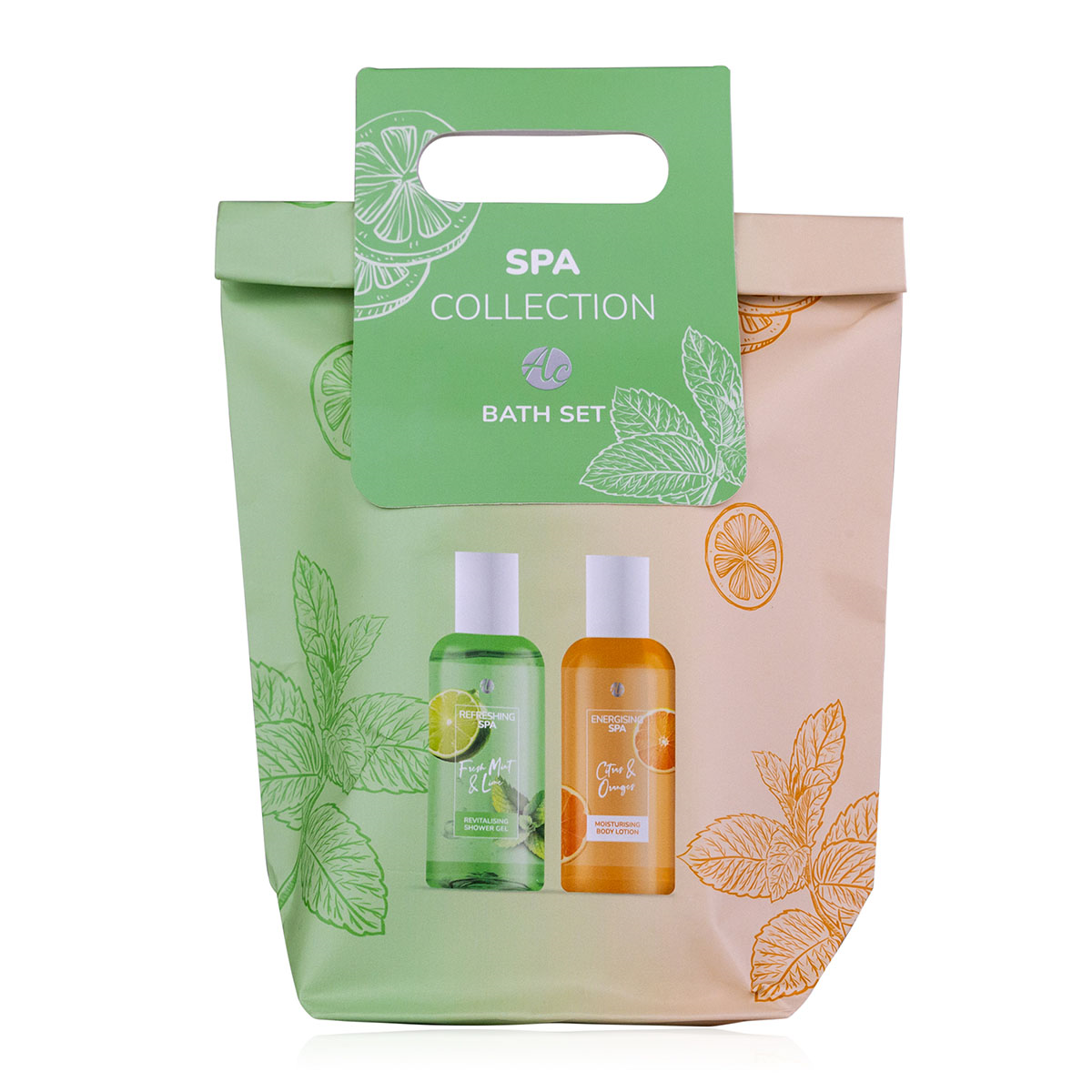 Oem Herbal Gel Fresh Mint Lime Citrus Orange Spa Gift Set Moisturizing Skin Care Soothing Relaxation Decorative Gift Box
