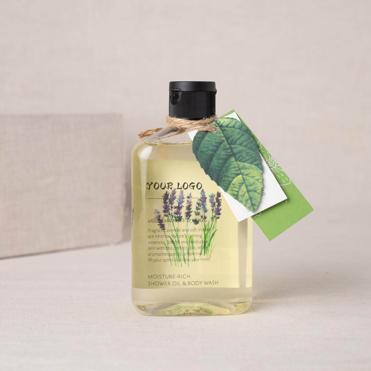 Private Label Herbal Shower Oil & Body Wash With Lavender Extracts Coconut Oil & Cocoa Butter-vegan Gluten-free Travel Size
