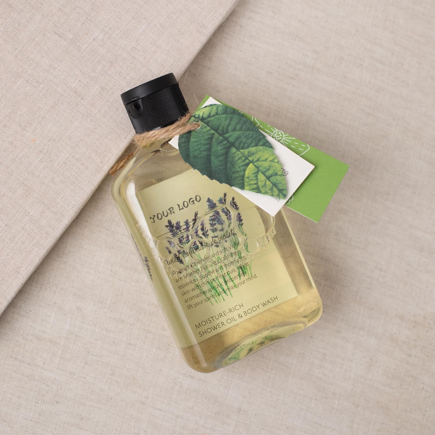 Private Label Herbal Shower Oil & Body Wash With Lavender Extracts Coconut Oil & Cocoa Butter-vegan Gluten-free Travel Size