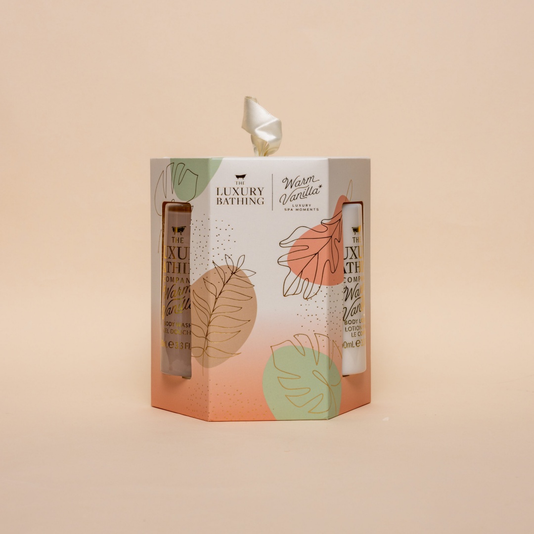 Private Label Luxury Bathing Gift Set,Body Wash And Body Lotion With Polisher -warm Vanilla & Sweet Almond