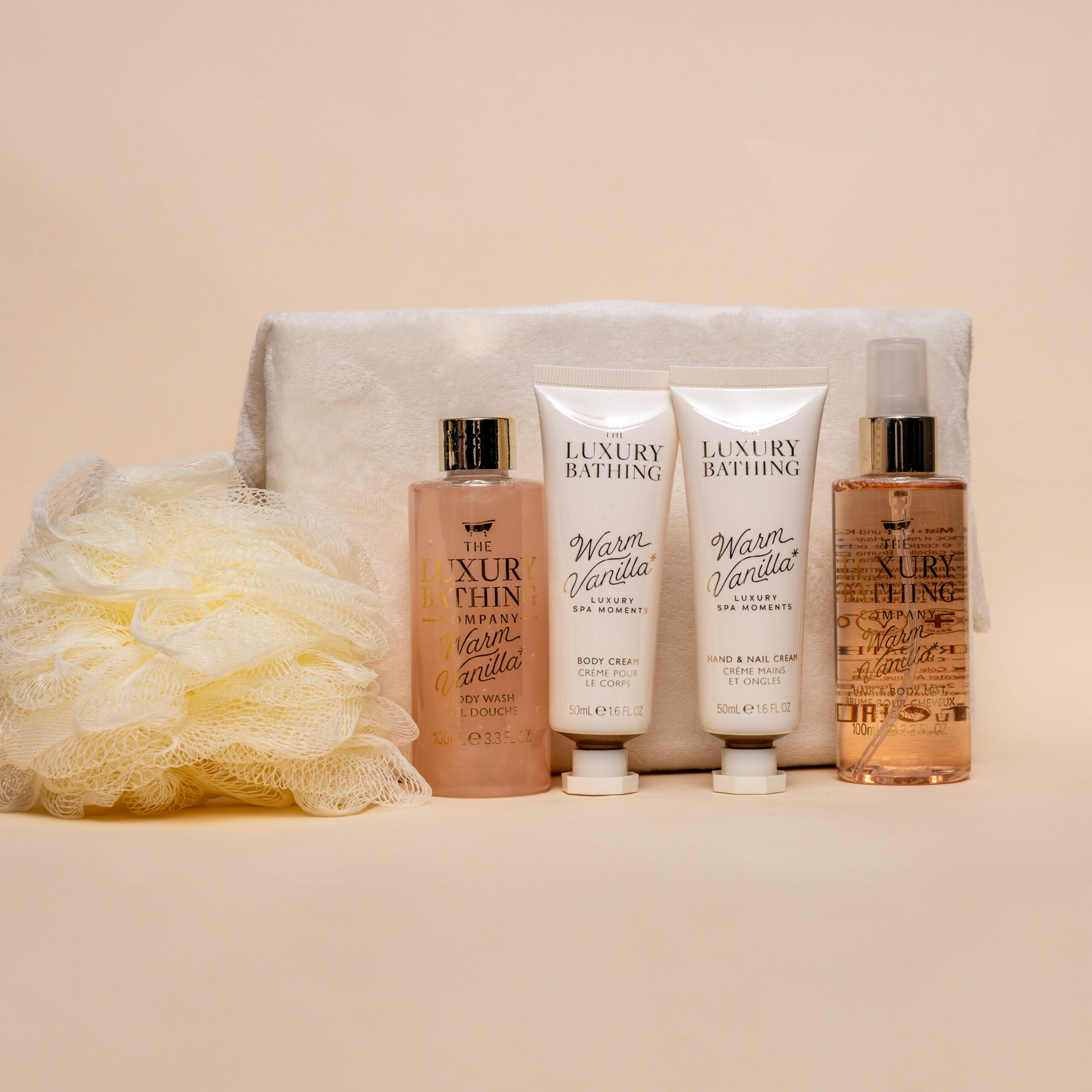 Private Label Luxury Organic Herbal Bathing Gift Set Moisturizing Body Wash & Lotion Body Mist Warm Vanilla Sweet Almond Scent