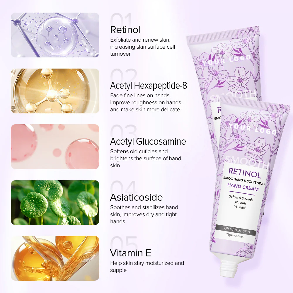 Private Label Mini Hand Cream Lotion Infused With Retinol Anti-aging,Green Bamboo Fresh And Soothing Long Lasting Scent Lotion