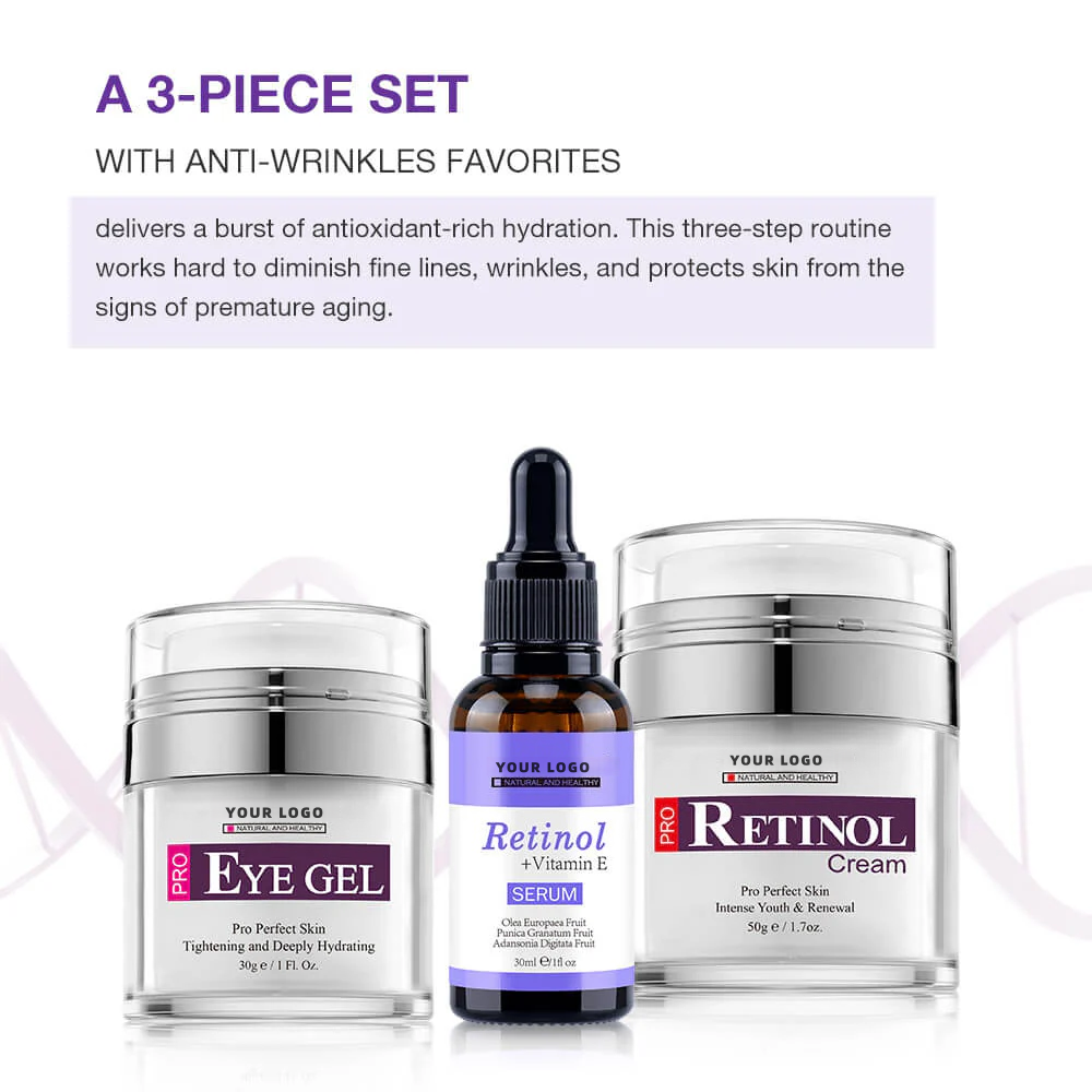 Private Label For & Collagen Set For Lifting Firming Anti-wrinkle-face Serum Eye Gel Face Cream (paraben-free Silicone-free)