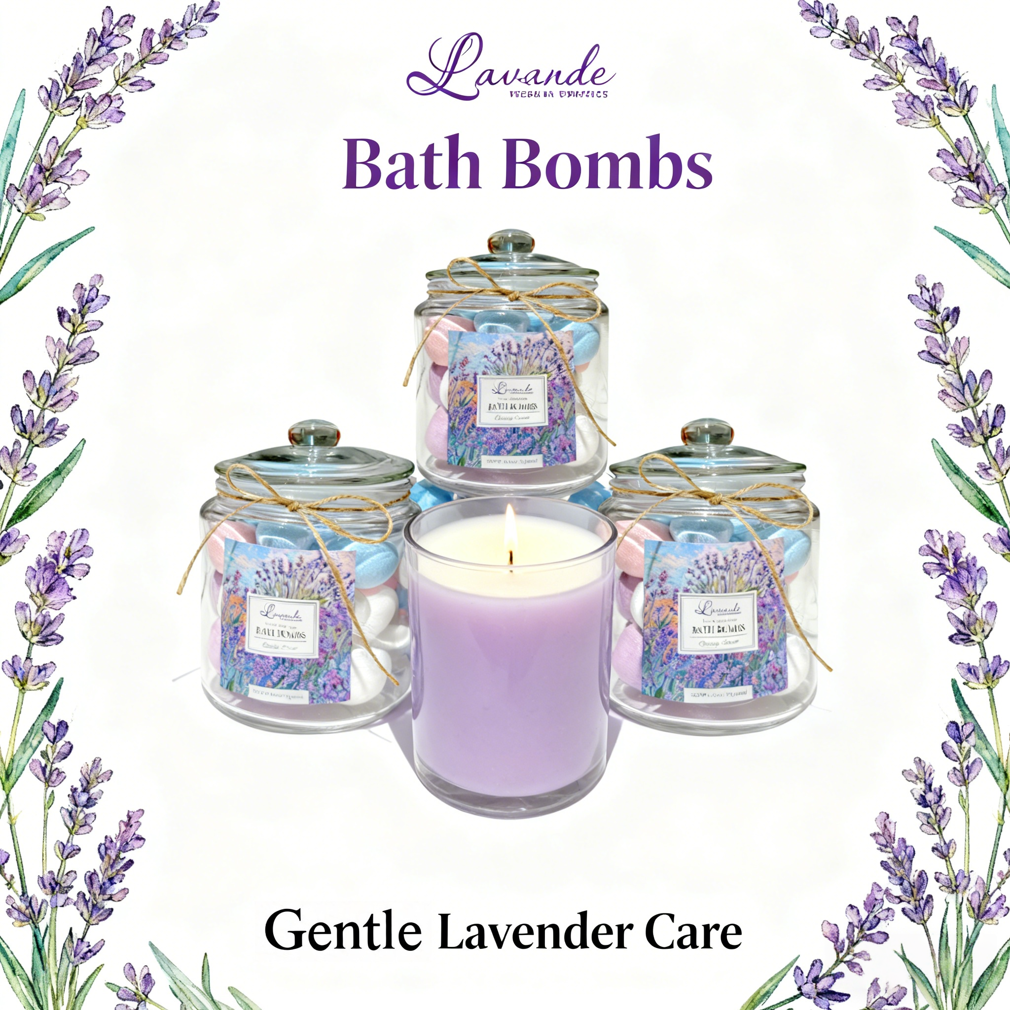 Lavender Luxury Moisturizing Bath For Natural Relaxing Mood-lifting Gift Set Essential Oil Bulk Organic Wholesale Bath Fizzies