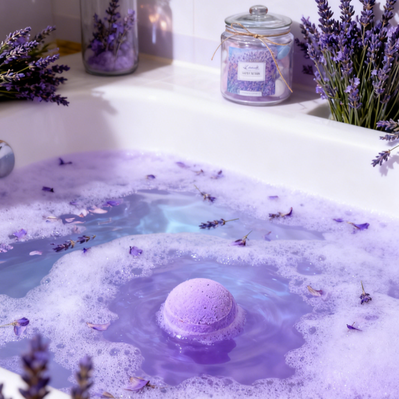 Lavender Luxury Moisturizing Bath For Natural Relaxing Mood-lifting Gift Set Essential Oil Bulk Organic Wholesale Bath Fizzies