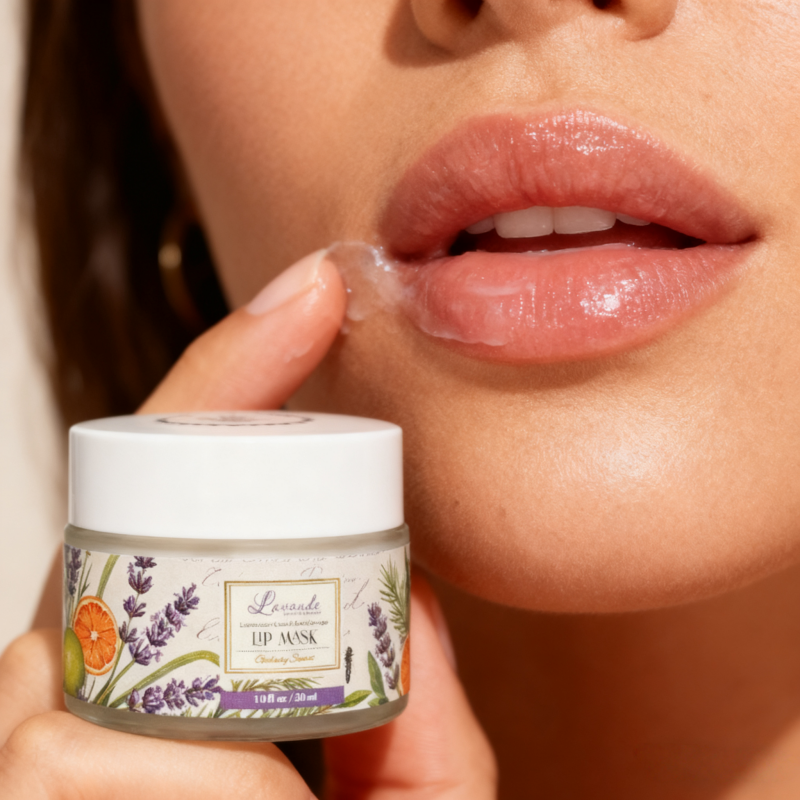Moisturizing Overnight Lip Care Mask | Anti-chapped Nourishing Repair Balm | Lavender Scented Lip Mask
