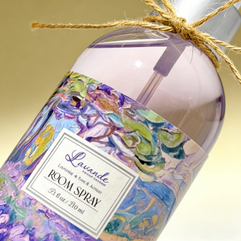 Eco-friendly Air Freshener Odor Eliminator Oem Private Label 210ml Home Car Lavender Room Spray
