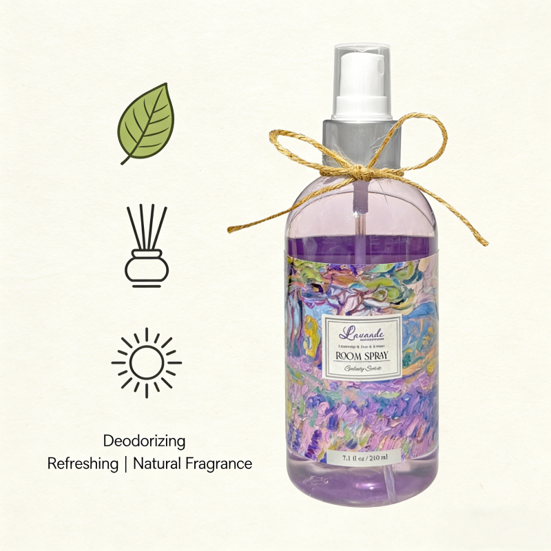 Eco-friendly Air Freshener Odor Eliminator Oem Private Label 210ml Home Car Lavender Room Spray