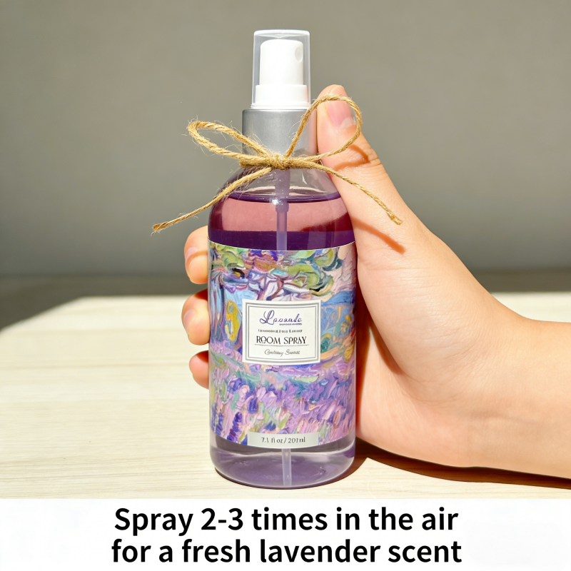 Eco-friendly Air Freshener Odor Eliminator Oem Private Label 210ml Home Car Lavender Room Spray