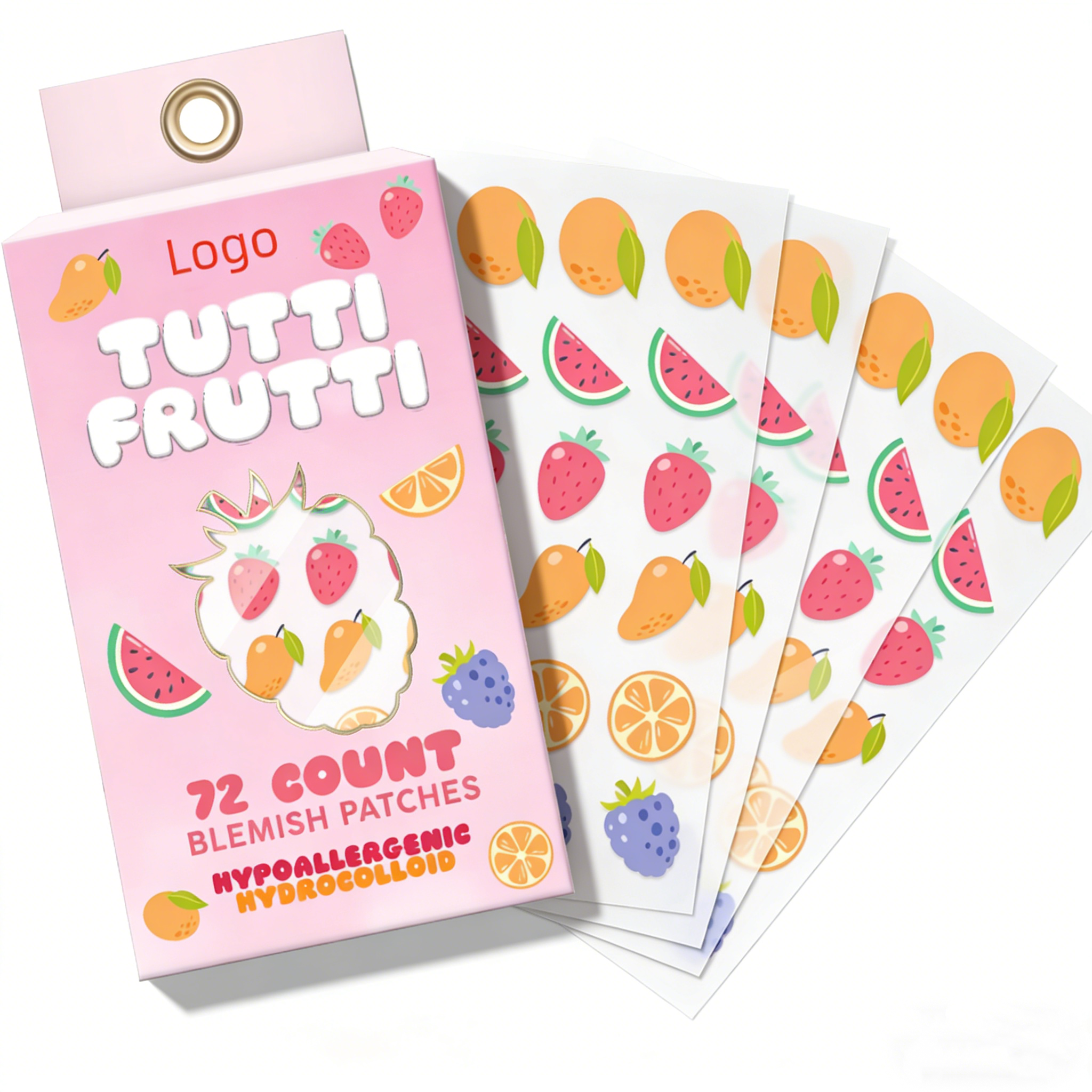 Oem/odm Cute 6 Fruits Design Blemish Pimple Patches,Invisible Spot Sticker With Tea Tree Oil Acne Care Patch
